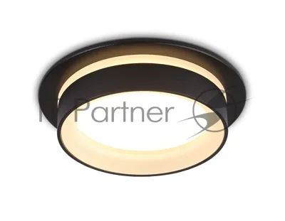 Светильник Ambrella light TN6708 BK черный IP44 GX53 max 15W D105*45