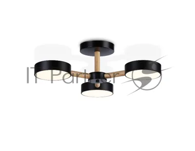 Светильник Ambrella light FL4823/3 BK черный 3000K-6400K 40W D580*160 (ПДУ ИК)