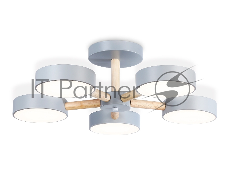 Светильник Ambrella light FL4826/5 GR серый 3000K-6400K 65W D580*160 (ПДУ ИК)