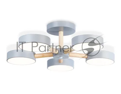 Светильник Ambrella light FL4826/5 GR серый 3000K-6400K 65W D580*160 (ПДУ ИК)