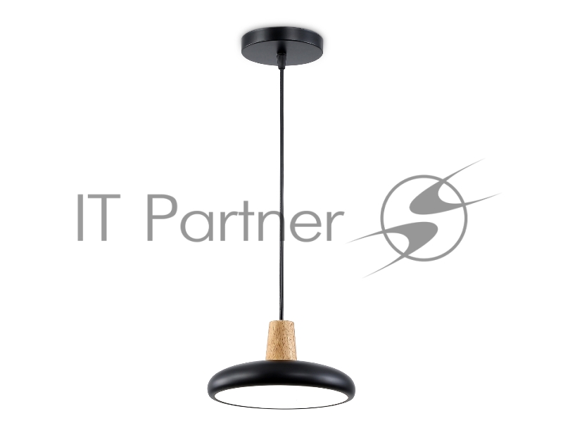 Светильник Ambrella light FL4839 BK/WD черный/дерево 24W 3000-6000K D200*800 (без ПДУ)
