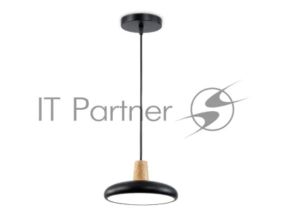 Светильник Ambrella light FL4839 BK/WD черный/дерево 24W 3000-6000K D200*800 (без ПДУ)