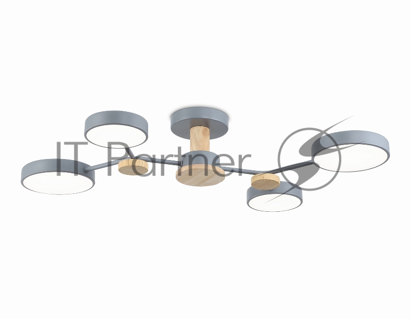Светильник Ambrella light FL4859/4 GR/WD серый/дерево 60W 3000-6000K 700*400*120 (без ПДУ)