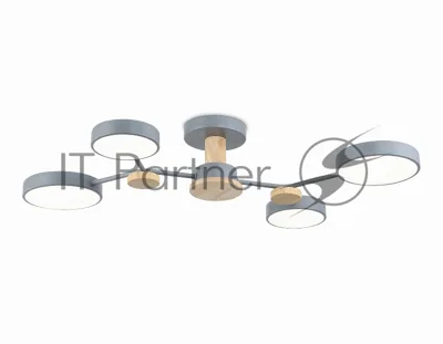 Светильник Ambrella light FL4859/4 GR/WD серый/дерево 60W 3000-6000K 700*400*120 (без ПДУ)
