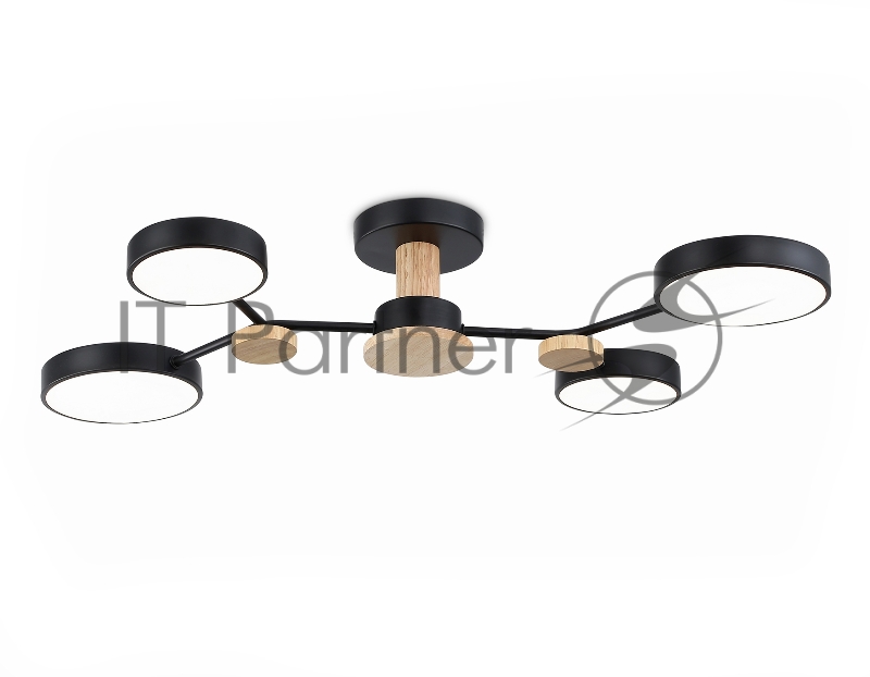 Светильник Ambrella light FL4860/4 BK/WD черный/дерево 60W 3000-6000K 700*400*120 (без ПДУ)