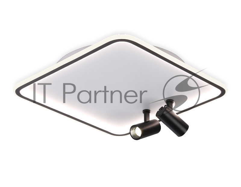 Светильник Ambrella light FL5115/1+2 WH/BK белый/черный 97W 3000K-6400K 480*480*130 (ПДУ ИК)