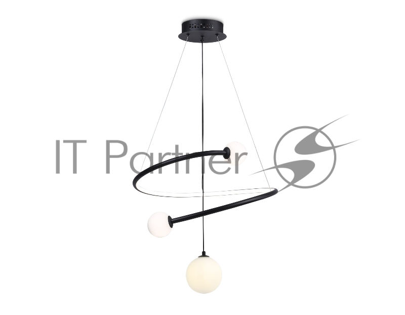 Светильник Ambrella light FL66303 BK черный 39W 3000K-6400K+G9 D500*1200 (ПДУ ИК)