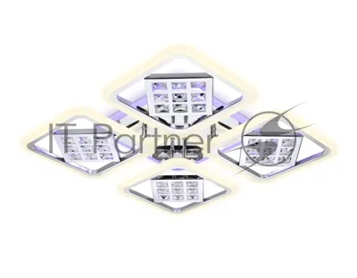 Светильник Ambrella light FA288/4 CH хром 116W 750*750*80 (ПДУ РАДИО 2.4G)
