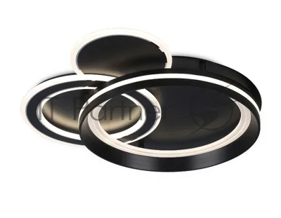 Светильник Ambrella light FA8515/3 BK черный 143W 3000K-6400K 500*500*80 (ПДУ РАДИО 2.4G)