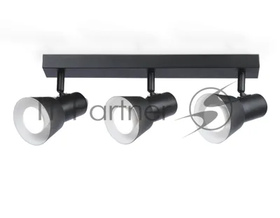 Светильник Ambrella light TA13122/3 BK/WH черный/белый GU10/3 max 12W 470*85*150