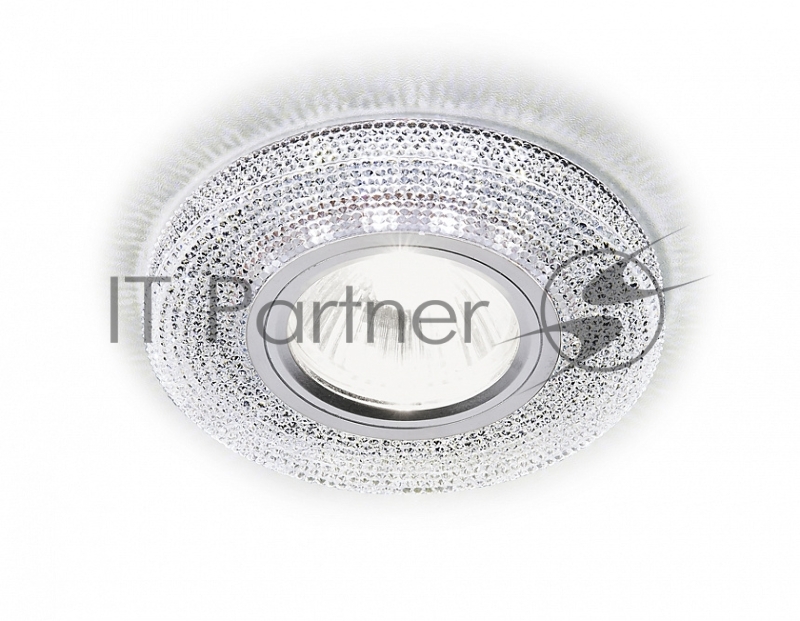 Корпус светильника S290 CH хром/прозрачный/MR16+3W(LED WHITE)