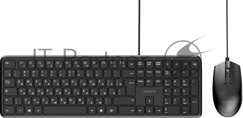 Комплект клавиатура+мышь Nerpa NRP-KG100-W-BLK проводной, USB, 1000 DPI, чёрный
