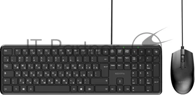 Комплект клавиатура+мышь Nerpa NRP-KG100-W-BLK проводной, USB, 1000 DPI, чёрный