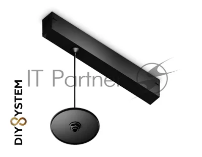 Крепеж трековый подвесной для корпуса DIY D85mm 240*42*25 H1500 BK черный