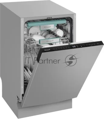 Встраиваемая посудомоечная машина Weissgauff BDW 4535 D Inverter AutoOpen Timer Floor узкая