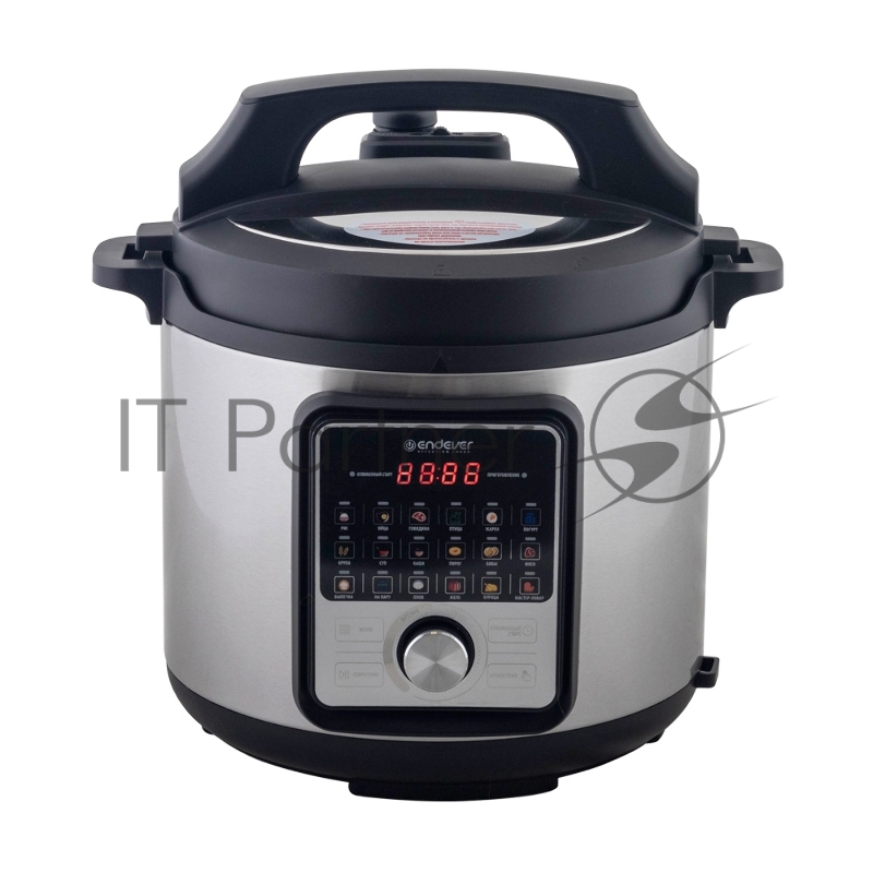 Мультиварка-скороварка Endever Vita-141 черный/стальной, 6.0 л, 1300 Вт, механическое, 18 программ
