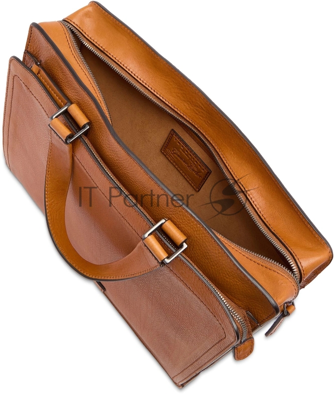 Деловая сумка The Bridge Leone Soft 063026D3/74 с отделением для ноутбука 13" коньячная натур.кожа