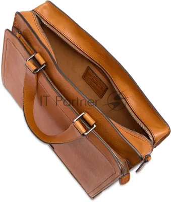 Деловая сумка The Bridge Leone Soft 063026D3/74 с отделением для ноутбука 13" коньячная натур.кожа