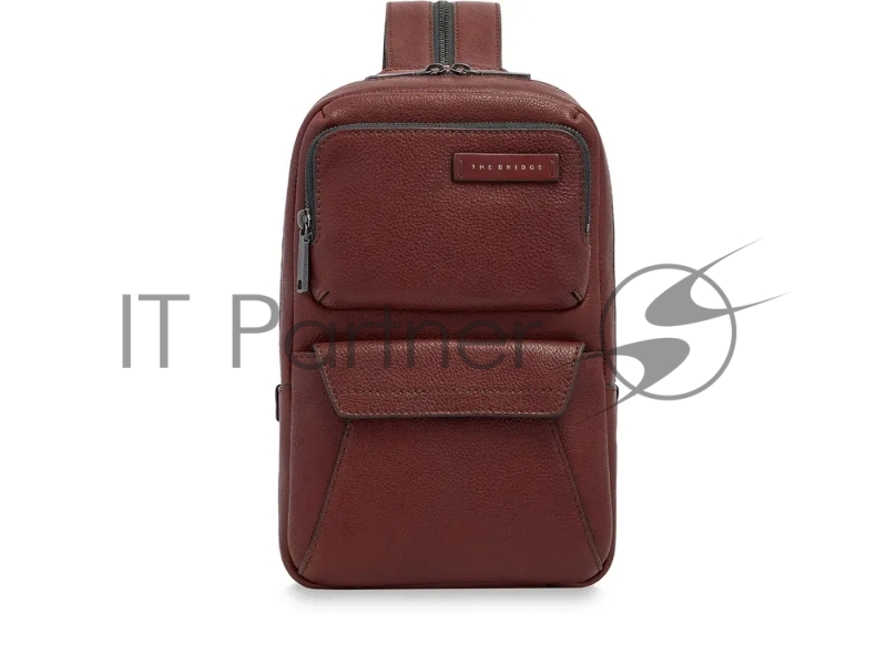 Рюкзак слинг мужской The Bridge Ludovico 053126LZ/1A коричневый натур.кожа
