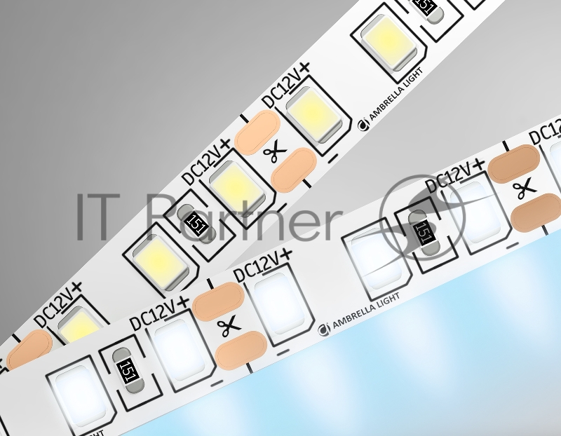 Светодиодная лента GS1103 2835 120Led/ 9.6W m/ 12V IP20 6500K/ 5000*8*1.2mm (2 конт.)