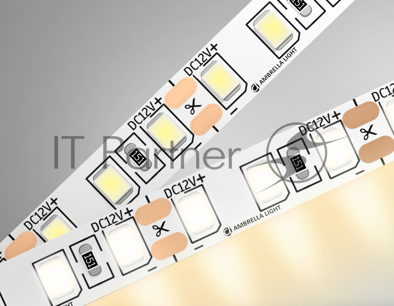 Светодиодная лента GS1101 2835 120Led/ 9.6W m/ 12V IP20 3000K/ 5000*8*1.2mm (2 конт.)