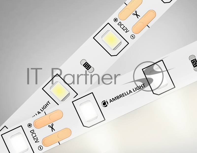Светодиодная лента GS1002 2835 60Led/ 4.8W m/ 12V IP20 4500K/ 5000*8*1.2mm (2 конт.)