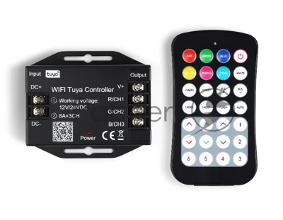 Контроллер GS11551 WIFI Tuya RGB 24A 12V 288W/ 24V 576W (ПДУ Радио 2.4G CR2025)