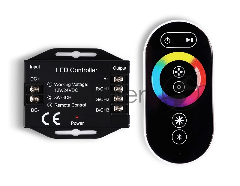 Контроллер GS11401 RGB 24A 12V 288W/ 24V 576W (ПДУ Радио 2.4G AAA)
