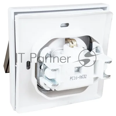Розетка Bylectrica Роз. 1-местн. СУ с земл. IP44 серия CARRE, белый (РС16-0632)