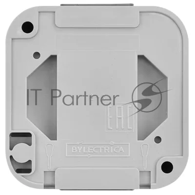 Розетка Bylectrica Роз. 1-местн. ОУ с земл. IP54, с прозрачной крышкой серия ПРАЛЕСКА АКВА, серый (РА16-297 (02))