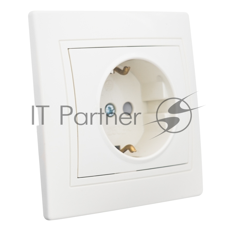 Розетка 2П+З с защ. шт. скрытой установки 16А 250В IP20,слоновая кость (керамика) "Дельта" General