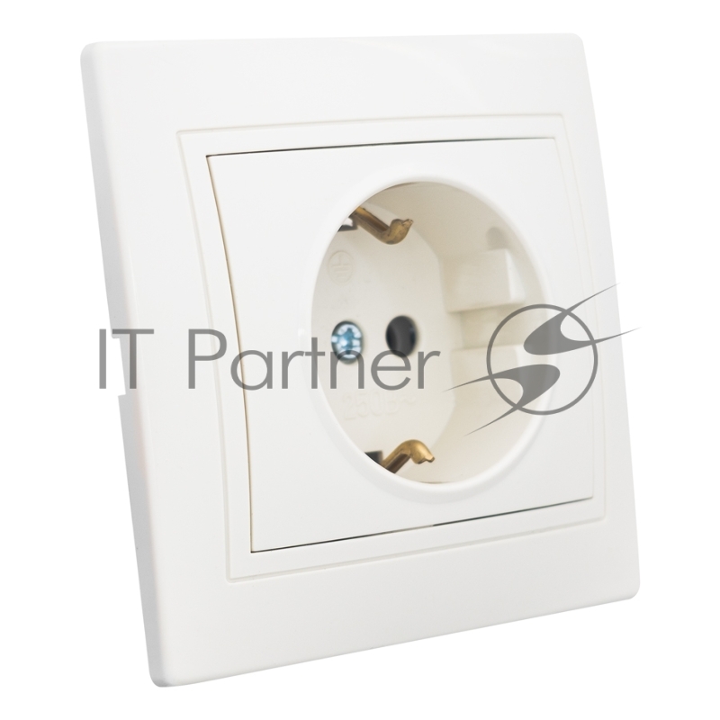 Розетка 2П+З скрытой установки 16А 250В IP20,слоновая кость (керамика) "Дельта" General