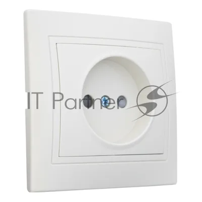 Розетка 2П с защ. шт. скрытой установки 16А 250В IP20,слоновая кость (керамика) "Дельта" General