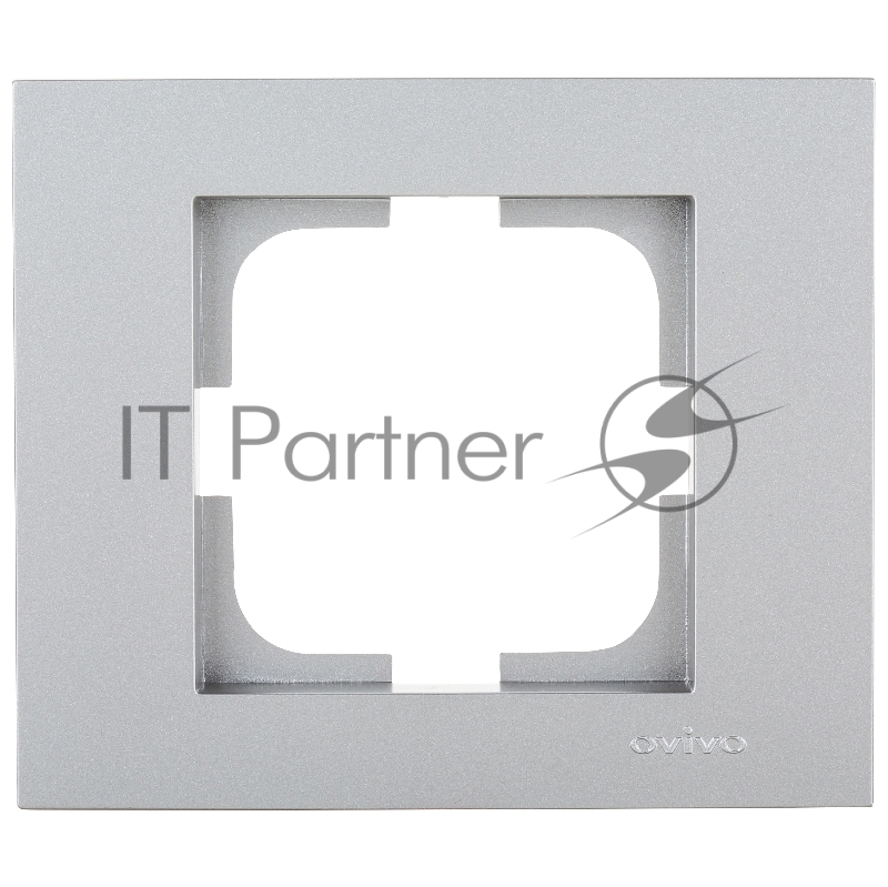 Ovivo Рамка 1-местн. ГРАНО (GRANO),  серебро, 400-100000-096