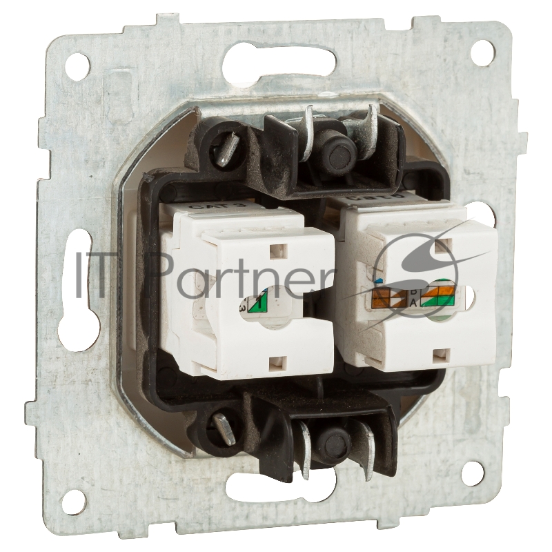 Ovivo Механизм роз. комп. 2-местн. (RJ45 CAT6), белый, 600-000301-230