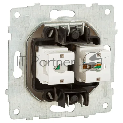 Ovivo Механизм роз. комп. 2-местн. (RJ45 CAT6), белый, 600-000301-230