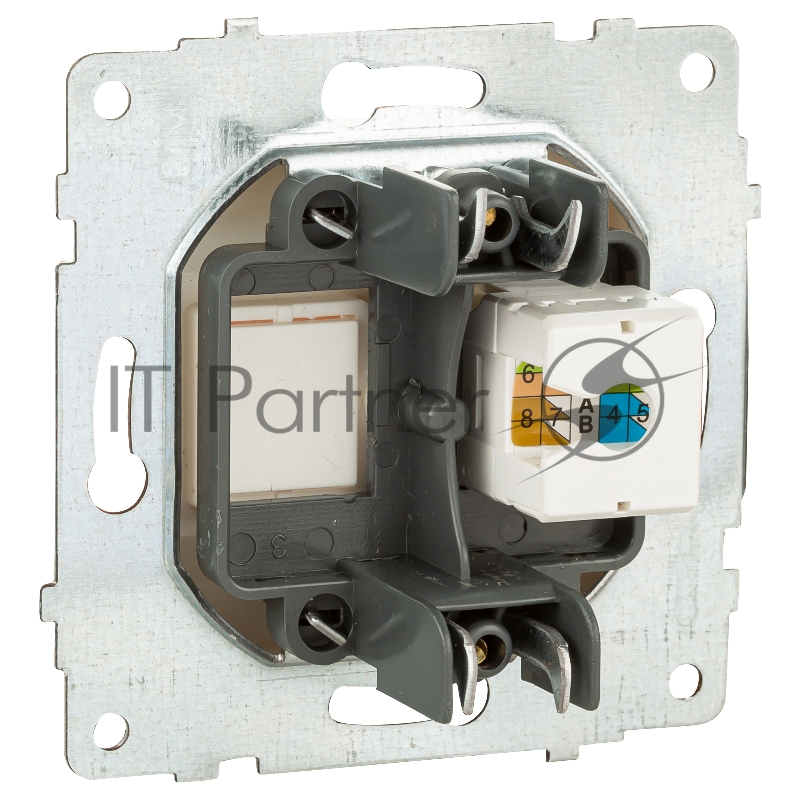 Ovivo Механизм роз. комп. 1-местн. (RJ45 CAT6), крем, 600-000302-229