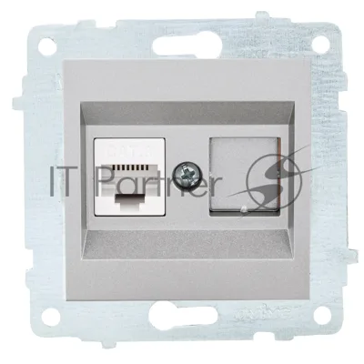 Ovivo Механизм роз. комп. 1-местн. (RJ45 CAT6), серебро, 600-000310-229