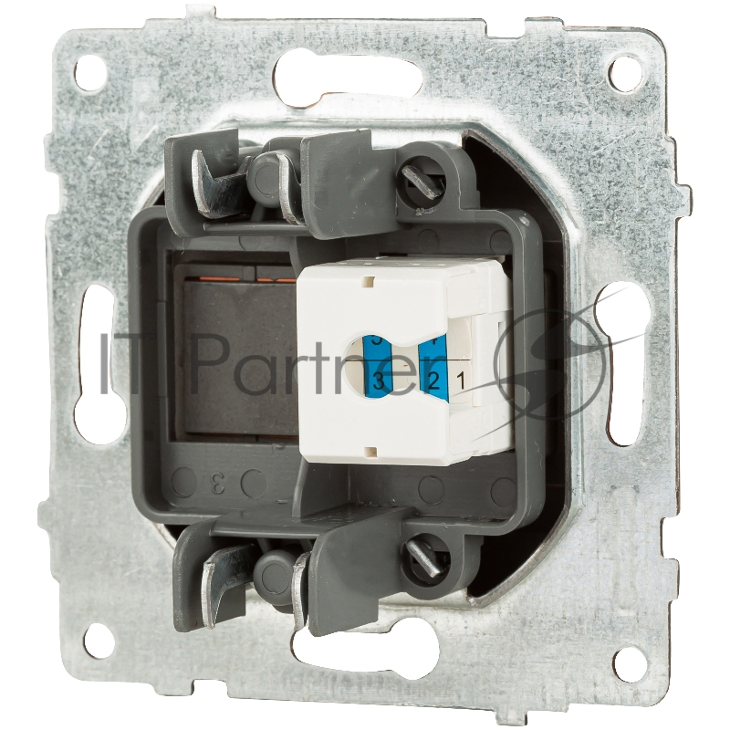 Ovivo Механизм роз. комп. 1-местн. (RJ45 CAT6), черный металлик, 600-000317-229