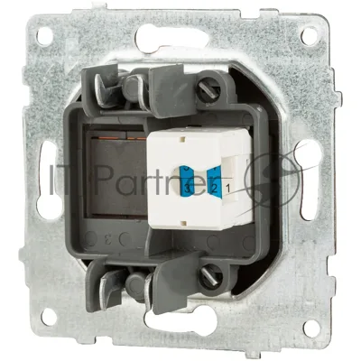 Ovivo Механизм роз. комп. 1-местн. (RJ45 CAT6), черный металлик, 600-000317-229