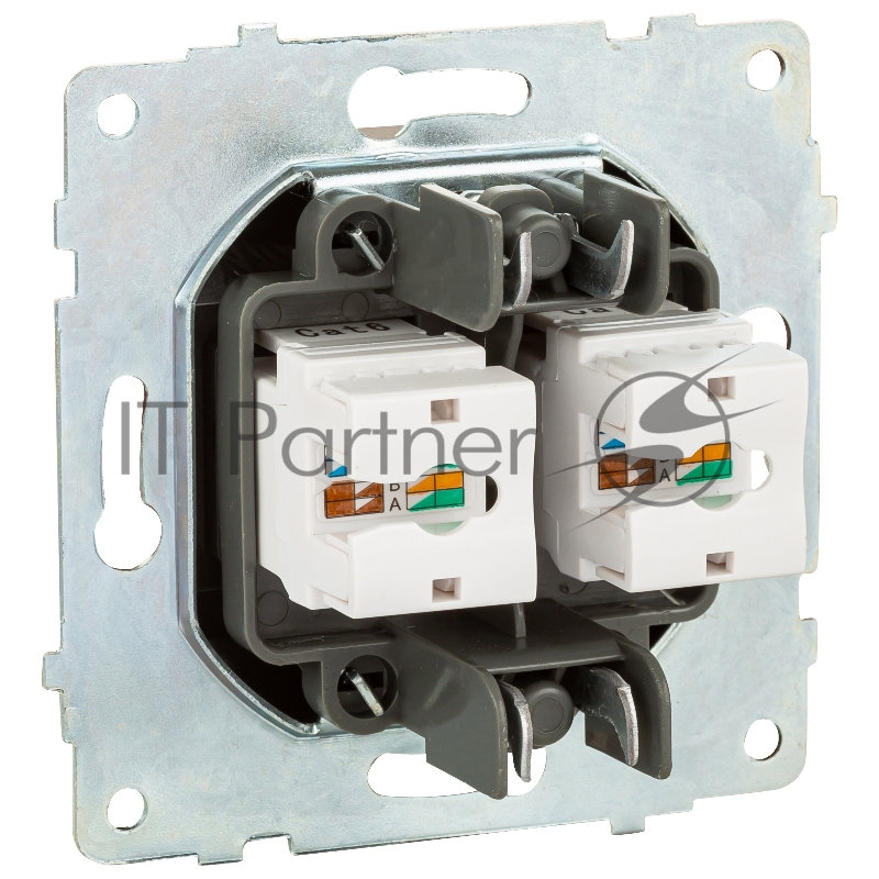 Ovivo Механизм роз. комп. 2-местн. (RJ45 CAT6), антрацит, 600-000313-230