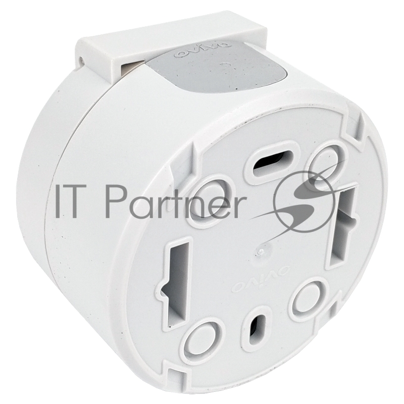 Ovivo Розетка с/з с крышкой, IP54, ОУ, ИксВан (xONE), белый, 406-010000-249