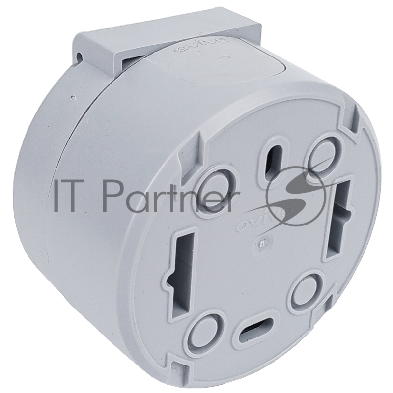 Ovivo Розетка с/з с крышкой, IP54, ОУ, ИксВан (xONE), серый, 406-240000-249
