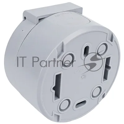 Ovivo Розетка с/з с крышкой, IP54, ОУ, ИксВан (xONE), серый, 406-240000-249