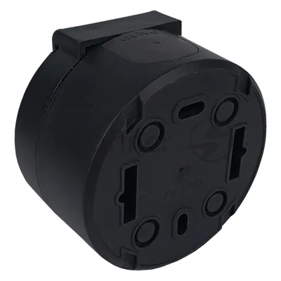 Ovivo Розетка с/з с крышкой, IP54, ОУ, ИксВан (xONE), черный, 406-250000-249