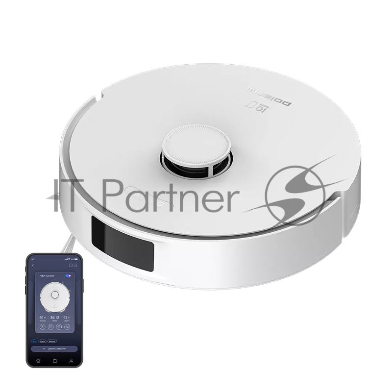 Робот-пылесос Polaris IQ Home PVCR 4750 белый, 5000 мAч Li-ion, уборка сухая/влажная, пылесборник контейнер 0,22 л