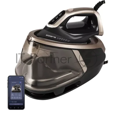 Парогенератор Polaris PSS 8010K X-Steam PRO черный/золотистый, 3000 Вт, 200 г/мин, 800 г/мин, 2000 мл