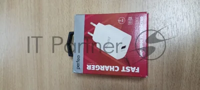(Из ремонта, рабочая, гарантия 7 дней) Сетевое зарядное устройство PERFEO с разъемом USB, QC3.0, 18W, белый (I4659)