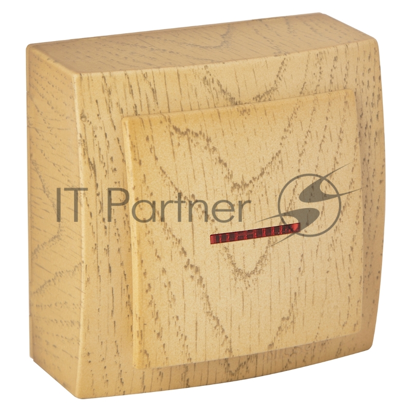 Nilson Выкл. 1-кл. ОУ с подсветкой, Темис (Themis), клён (26281002)