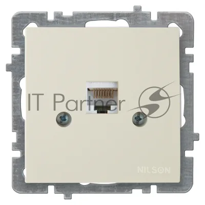 Nilson Механизм Роз. компьютерная 1-местн. СУ, (RJ45 CAT5), ТУРАН-АЛЕГРА-ТОР, кремовый (24120444)